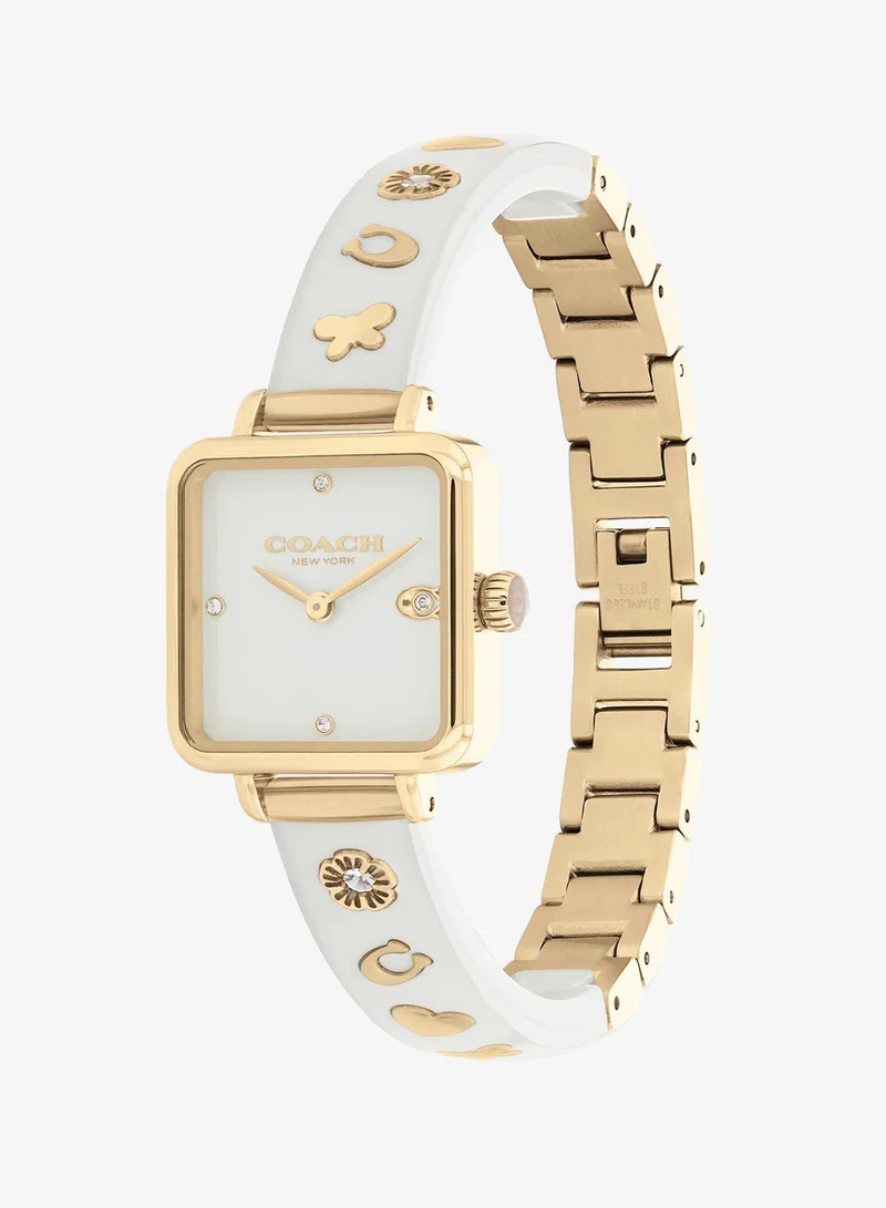 Coach  2-Hand Cass Collection Quartz Movement Watch For Women With Gold-Tone Stainless Steel Bracelet - 14504308 for Women | Best Price UAE