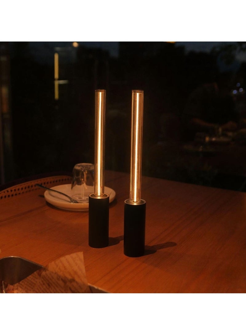 1PC Portable Cordless Lamp, 3-Way Touch USB Rechargeable Battery Operated Table Lamp, Minimalist Small Lamp for Bedside and Kitchen, Ambient Light - Image 1