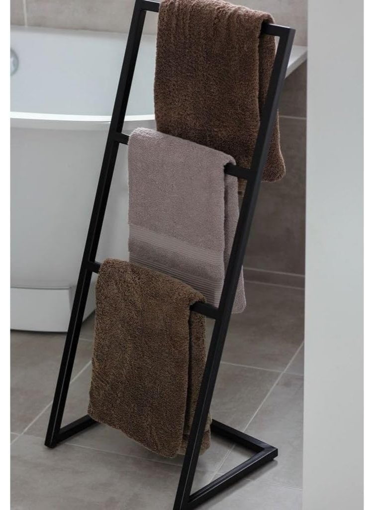 IRONWOOD Modern LADDER STYLE Slanted Ladder Towel Holder Solid Steel Bathroom Towel Bar Modern Bedroom Stable 80x30cm