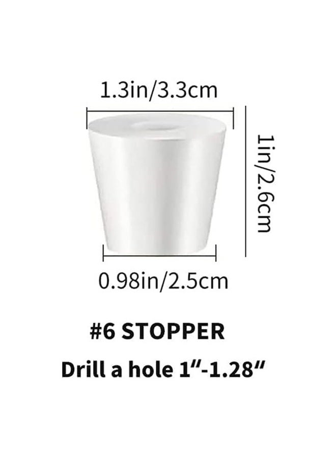 موثوقية التنبؤ 6 قطع من سدادات السيليكون الآمنة غذائيًا بفتحة 8 مم لتخمير الكومبوتشا في المنزل، سدادات سيليكون مخروطية الشكل للاستخدام مع صمام يمكن التخلص منه لإغلاق تخمير الكومبوتشا، سدادة زجاجة، مقاس 6 - Image 3