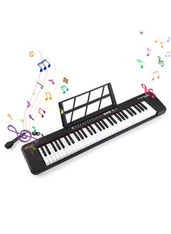 61-Key Electronic Piano Multifunctional 61 Keys Piano Keyboard Portable Musical Instrument Illuminated Keyboard Digital Piano with Music Score Stand/Microphone