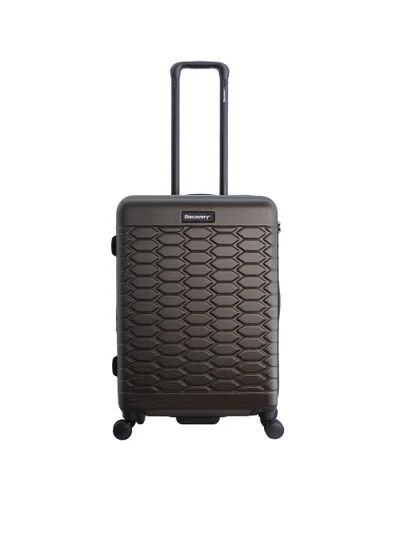 Discovery Discovery Reptile ABS Hardshell Medium Check-In Luggage Khaki, Durable Lightweight Expandable Suitcase, 4 Double Wheel With TSA Lock Trolley Bag (24 Inch).