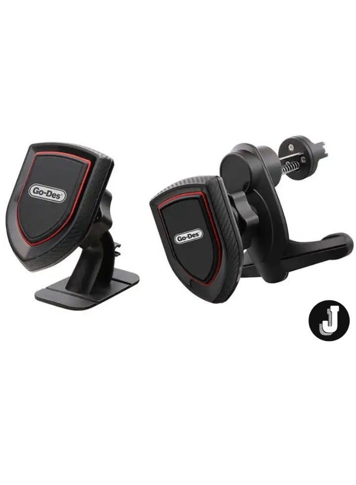 JAJEEK 2-in-1 Magnetic Vehicle Phone Holder – Dashboard & Air Vent Mount with Universal Compatibility - Image 3