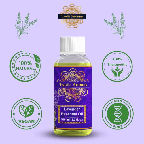 Exotic Aromas Lavender Essential Oil 100 Ml for Aroma Therapy, Stress Relief, Hair, Skin - Image 5