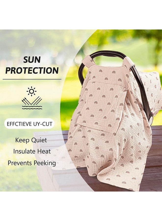 Primlect Car Seat Cover Baby, 100% Muslin Baby Car Seat Cover, 3 in 1 Carseat Cover, Carseat Cover for Baby Easy to Get in & Out - Image 3