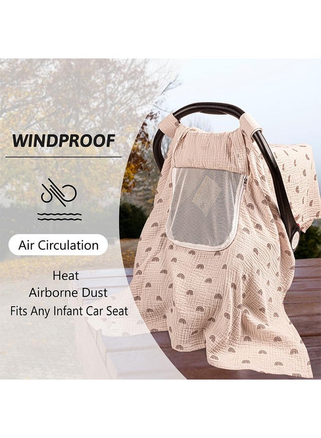 Primlect Car Seat Cover Baby, 100% Muslin Baby Car Seat Cover, 3 in 1 Carseat Cover, Carseat Cover for Baby Easy to Get in & Out - Image 4