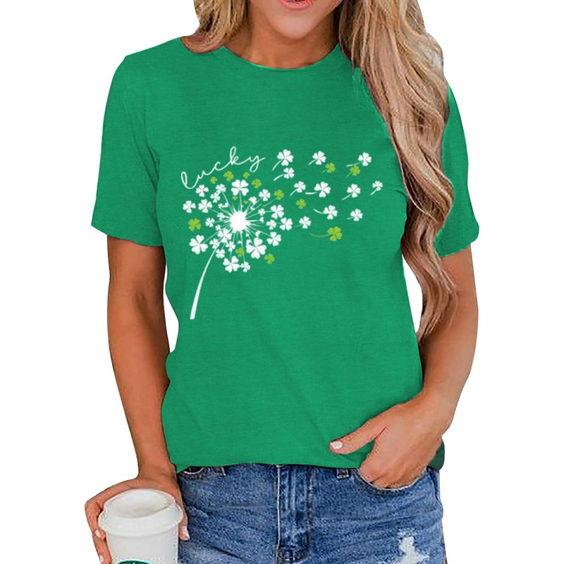 Prelike Powers St Patrick's Day Shirt Women: Funny Lucky Irish Shamrock Paddy's Day T-Shirt Casual Crewneck Short Sleeve - Image 4