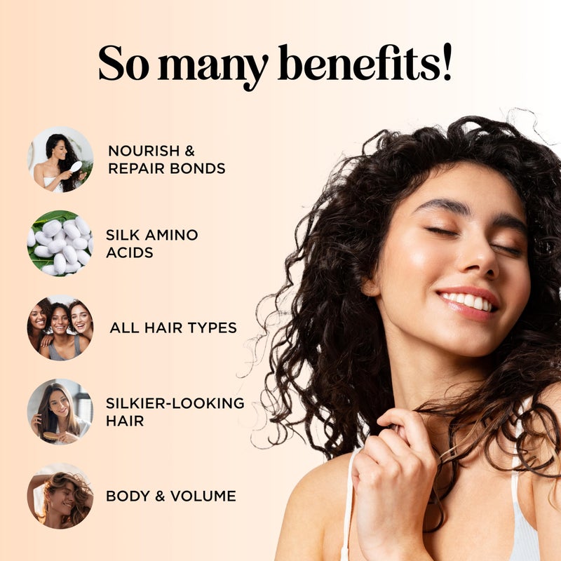 Maple Holistics Silk Protein Conditioner for Damaged Hair - Ultra Moisturizing Conditioner for Dry Hair with Deeply Nourishing Shea Butter Argan Oil Green Tea & Aloe - Helps Define Curls & Control Frizz (16 Fl Oz) - Image 3