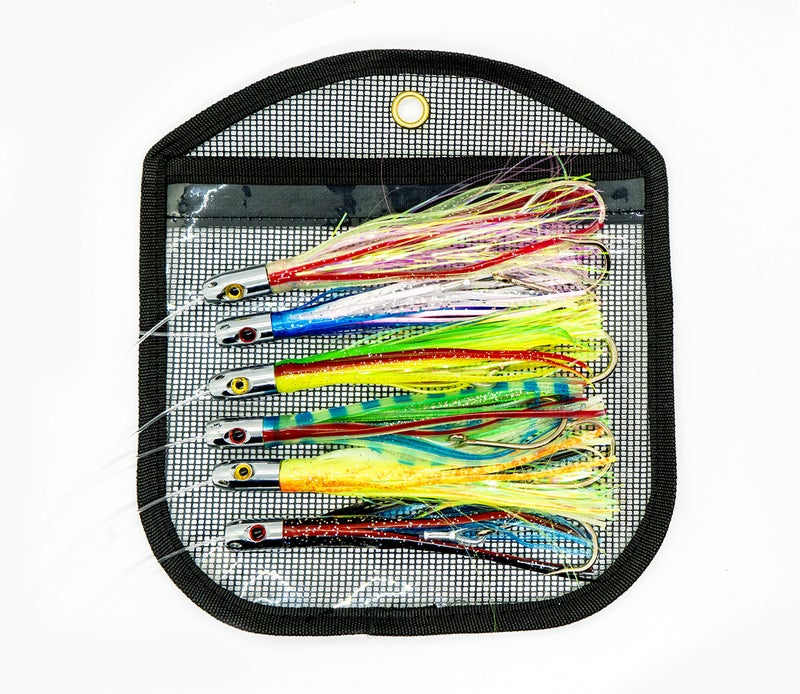 Bimini Lures Jet Head Octopus Skirts Trolling Lure Set! Rigged and Ready to Fish! Mahi Mahi, Tuna, Wahoo Fishing - Image 1