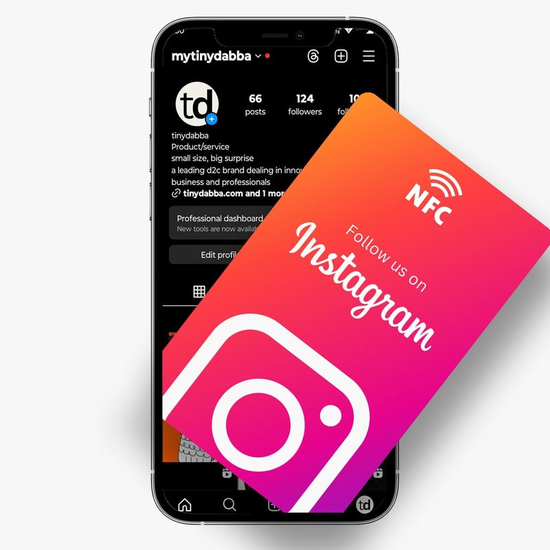 Tinydabba Instagram NFC & QR Card | Pre-Configured, Unlimited Taps, Lifetime Free Use | For Business, Influencers & Creators - Image 3