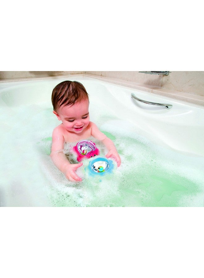 PlayGo Octopus and Crab Rattle Baby Bath Toy | Floating Plastic Animal Toys Set | Interactive Fun Bath time Gifts| Interior Mirror Reflecting Balls| Colorful Bathtub and Pool Floating Accessories - Image 3