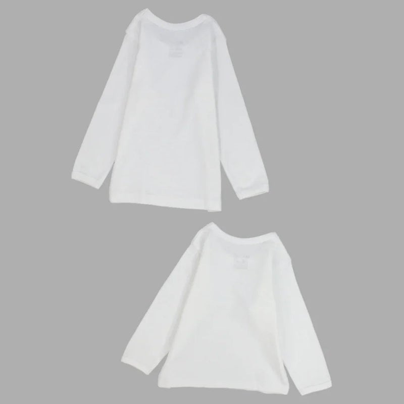 الصياد علبة من 2 - قميص داخلي عادي أبيض بأكمام طويلة للاطفال - Image 2