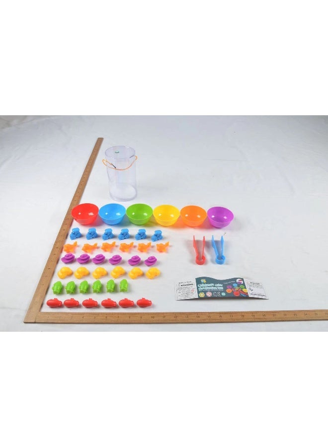 NIBEMINENT Counting Transport Matching Game with Sorting Cups, Color Classification and Sensory Training Preschool Educational Learning Toys Gift for Toddlers Kids Boys Girls Ages 3 4 5 6 + - Image 3