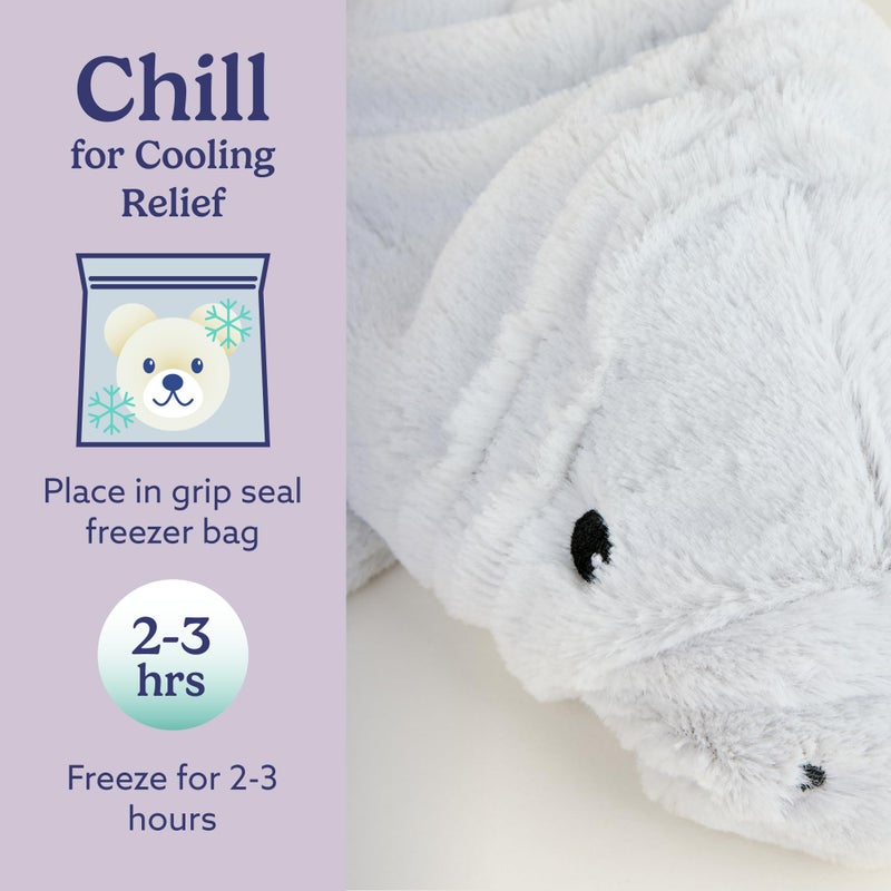 warmies Microwavable & Weighted Stuffed Animals, Manatee - Heated Stuffed Animal Plushie for Warmth & Comfort - Cute Soft Plush Toys for Adults & Children (Boys, Girls, Babies & Toddlers) - Image 5