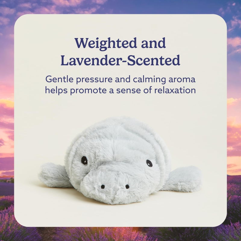 warmies Microwavable & Weighted Stuffed Animals, Manatee - Heated Stuffed Animal Plushie for Warmth & Comfort - Cute Soft Plush Toys for Adults & Children (Boys, Girls, Babies & Toddlers) - Image 3