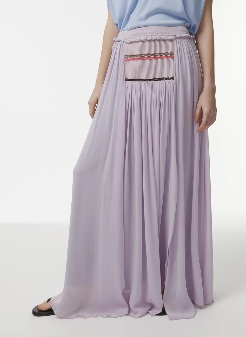 leem  Contrast Embroidered Skirt for Women | Best Price UAE