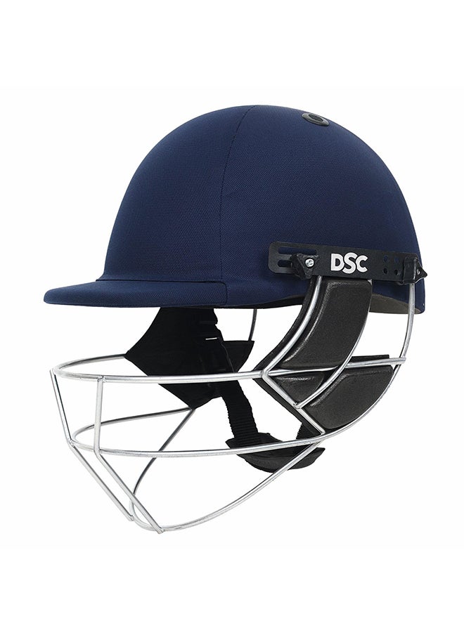 DSC Defender Cricket Helmet | Navy Blue | For Men & Boys | Adjustable Steel Grill | Back Support Strap | Lightweight  - Image 1