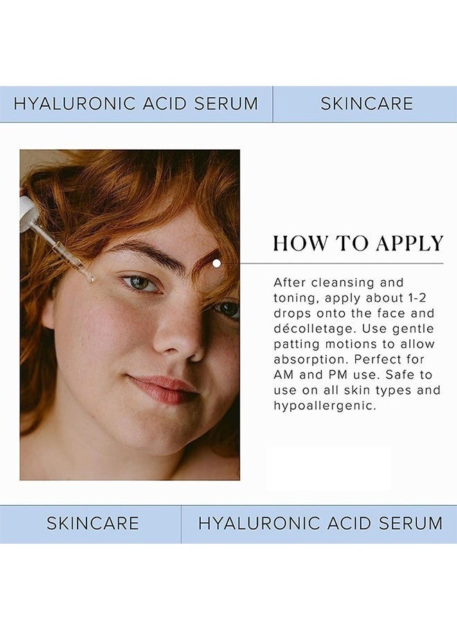 YURHERSU - Pure Hyaluronic Acid Serum， For Skin 100% Pure Anti Aging Serum Intense Hydration Moisture Non greasy Paraben free, Wrinkle Reducing and Brightening Serum 30ML - Image 1