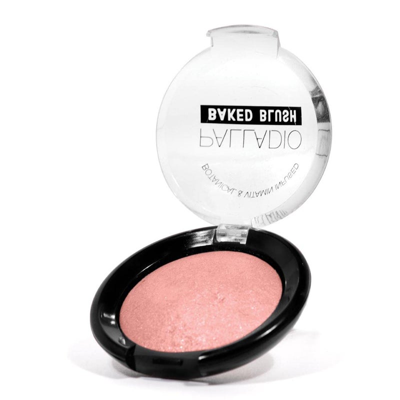 Palladio Baked Blush, Highly Pigmented Shimmery Formula, Easy to Blend and Highly Buildable, Apply Dry for a Natural Glow or Wet for a Dramatic Luminous Look, Long Lasting for All day Wear, Rosey - Image 4