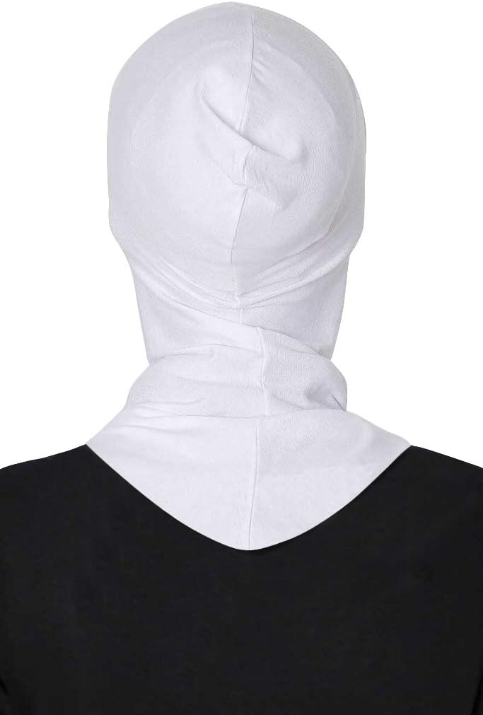 جيرينلي GERINLY وشاح رأس إسلامي أبيض تحت الوشاح الناعم قبعة حجاب حجاب خفيف الوزن غطاء رأس كامل التغطية للسباحة (أبيض) - Image 2