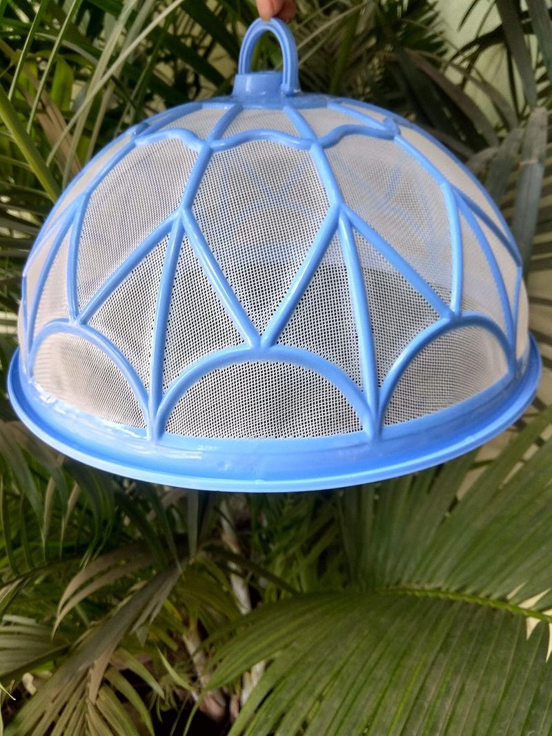 Babbu Babbu Food Dome Round Plastic Net 1275 Inch Food Cover Kitchen Table Flies Mosquitoes Insect Proof Dining Tables Covers Rice Vegetable Covers for Anti Fly Mosquito Mesh Light Blue  - Image 4