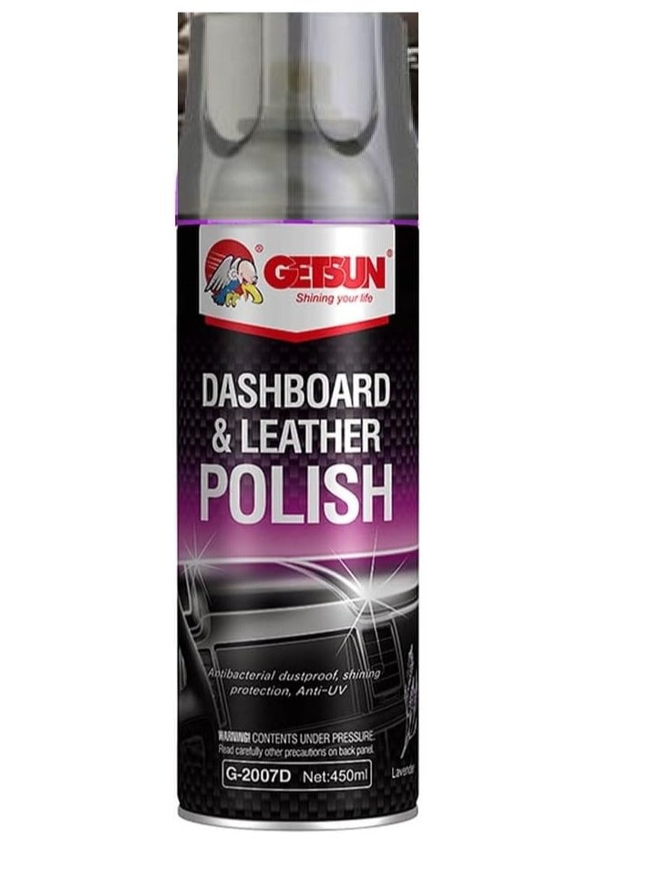 GETSUN Dashboard And Leather Polish Spray Lavender- 450 ML  - Image 2