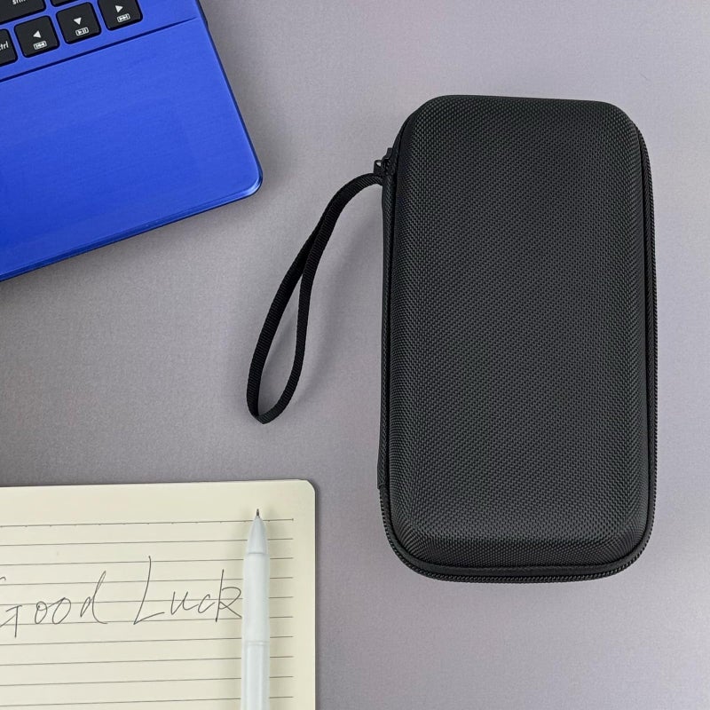 Neehows Universal Portable Hard EVA Carrying Case for Power Bank External Hard Drive Cell Phone USB Charging Cable Cord, Shockproof Protective Electronic Organizer Zipper Enclosure -Black - Image 4