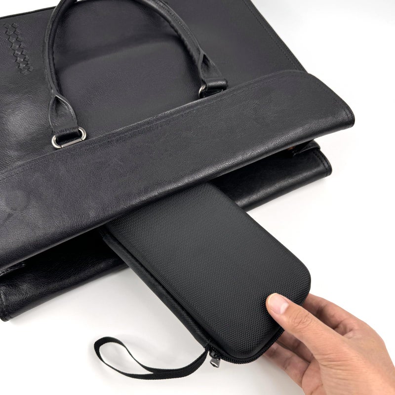 Neehows Universal Portable Hard EVA Carrying Case for Power Bank External Hard Drive Cell Phone USB Charging Cable Cord, Shockproof Protective Electronic Organizer Zipper Enclosure -Black - Image 5