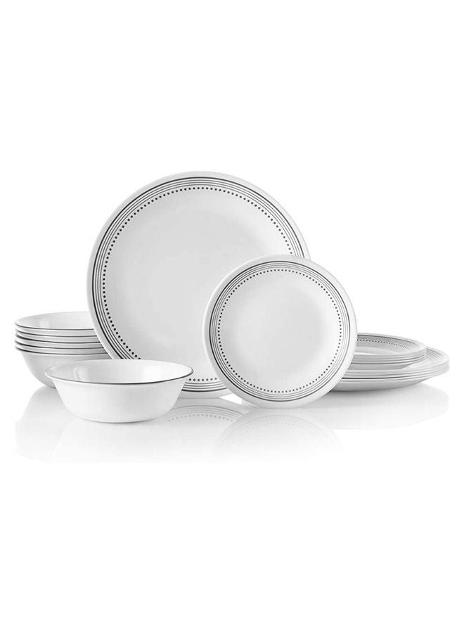 18-Pieces Classic Dinnerware Set Mystic Grey 