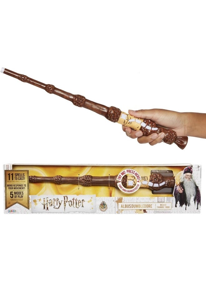 Jakks Pacific Harry Potter, Albus Dumbledore's Wizard Training Wand - 11 SPELLS TO CAST!  - Image 1