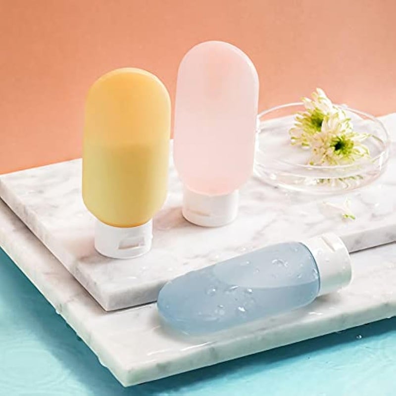 Somnr 3PCS Plastic Travel Bottles，Leak Proof Travel container for Toiletries,Squeezable Travel Accessories 2oz for Shampoo Conditioner Lotion Body Wash, One Size - Image 4