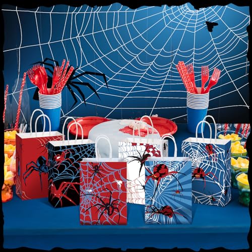 Epakh 24 Pcs Spider Party Favors Bags with Handles Spider Birthday Party Decorations Double Sided Goodie Candy Bags (Class Spider) - Image 5
