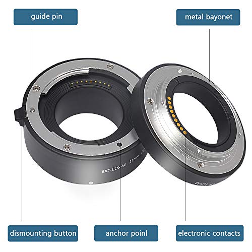 Mcoplus Metal Auto Focus Macro Extension Tube Set for EOS EF-M Monut M6 M2 M3 M5 M50 M100 M200 Cameras - Image 4