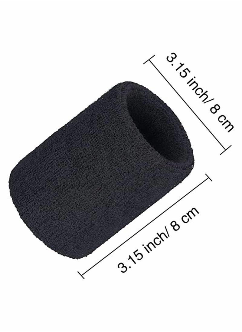 KASTWAVE - 6 PCS Sports Wristbands Cotton Sweatband Wristbands Wrist Sweatbands Wrist Sweat Bands for for Men and Women, Good for Tennis, Basketball, Running, Gym, Working Out - Image 1