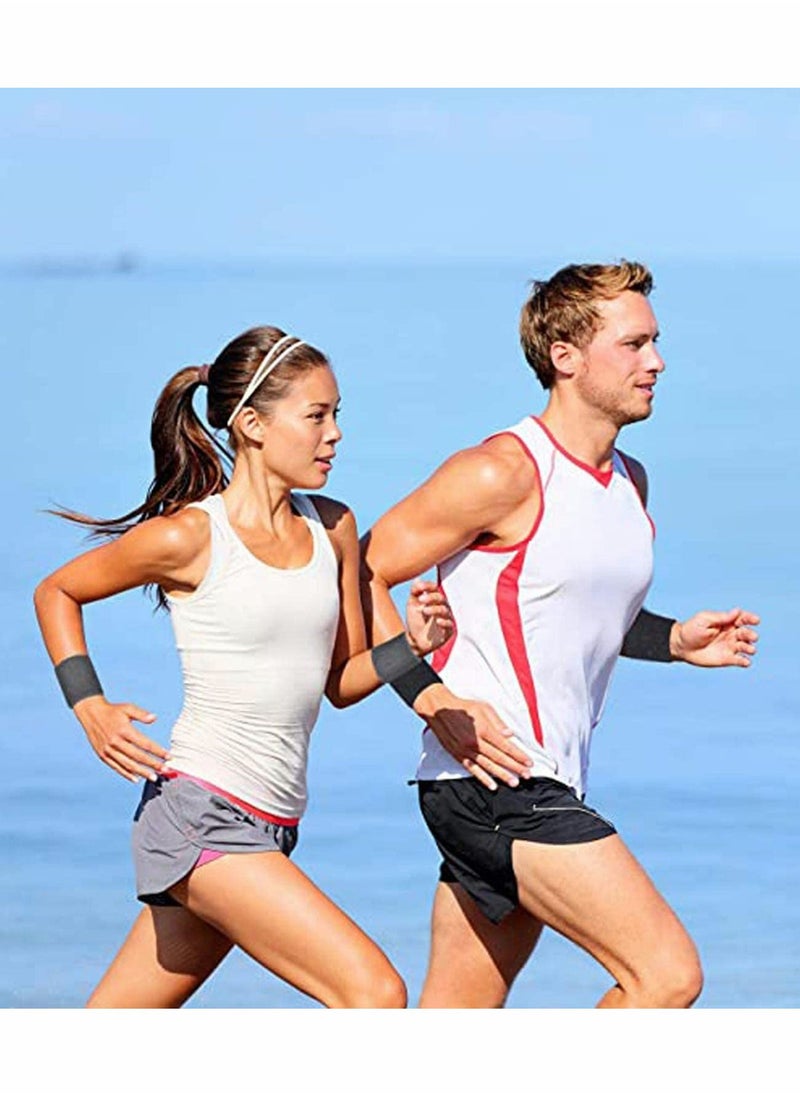 KASTWAVE - 6 PCS Sports Wristbands Cotton Sweatband Wristbands Wrist Sweatbands Wrist Sweat Bands for for Men and Women, Good for Tennis, Basketball, Running, Gym, Working Out - Image 1