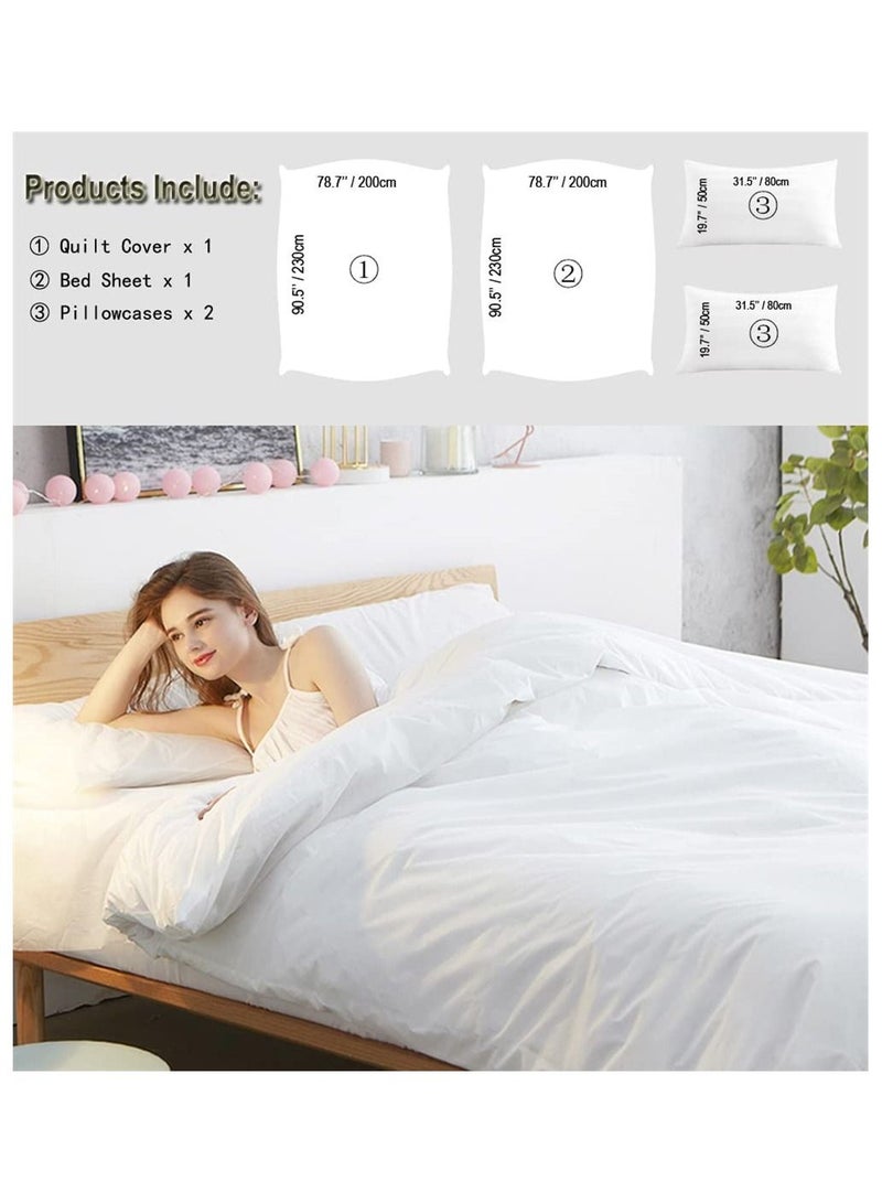 سيوسي مجموعة ملاءات السرير المكونة من 4 قطع للاستعمال مرة واحدة للسفر ، ملاءات سرير مزدوج ملاءات السفر للفندق ، مجموعة غطاء لحاف ملاءة محمولة للسفر وفندق سبا ورحلة عمل ، جاهزة للاستخدام مجموعة مفروشات يمكن - Image 5