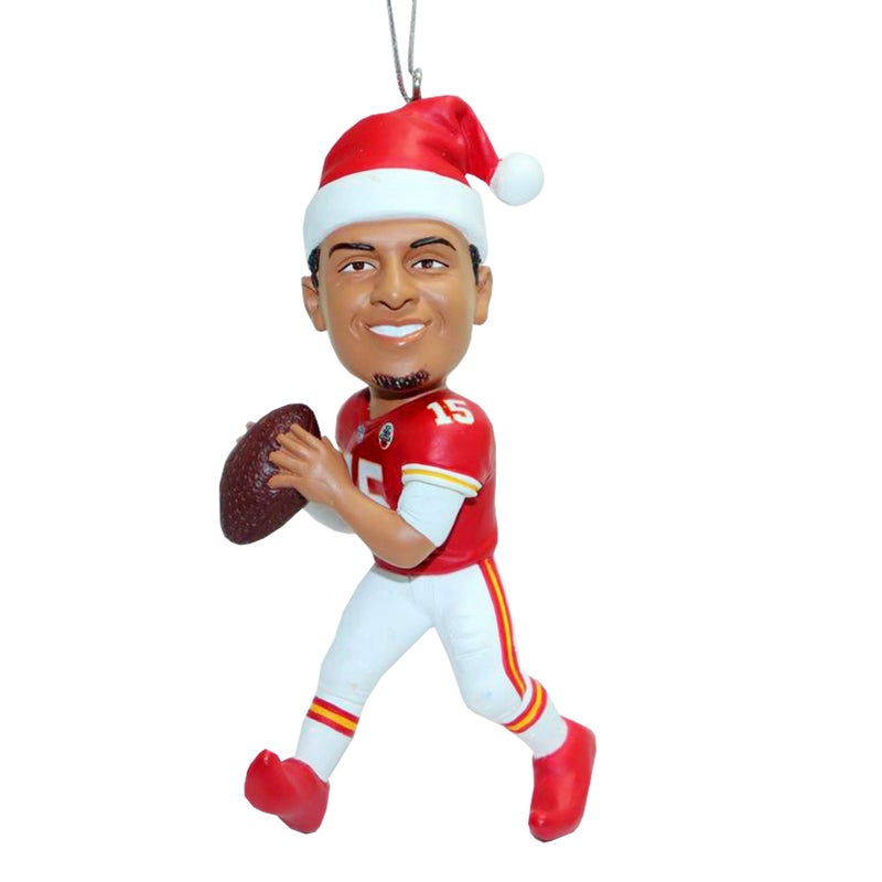 FOCO  Kansas City Chiefs 4 Elf Player Resin Xmas Christmas Tree Ornament  Patrick Mahomes
