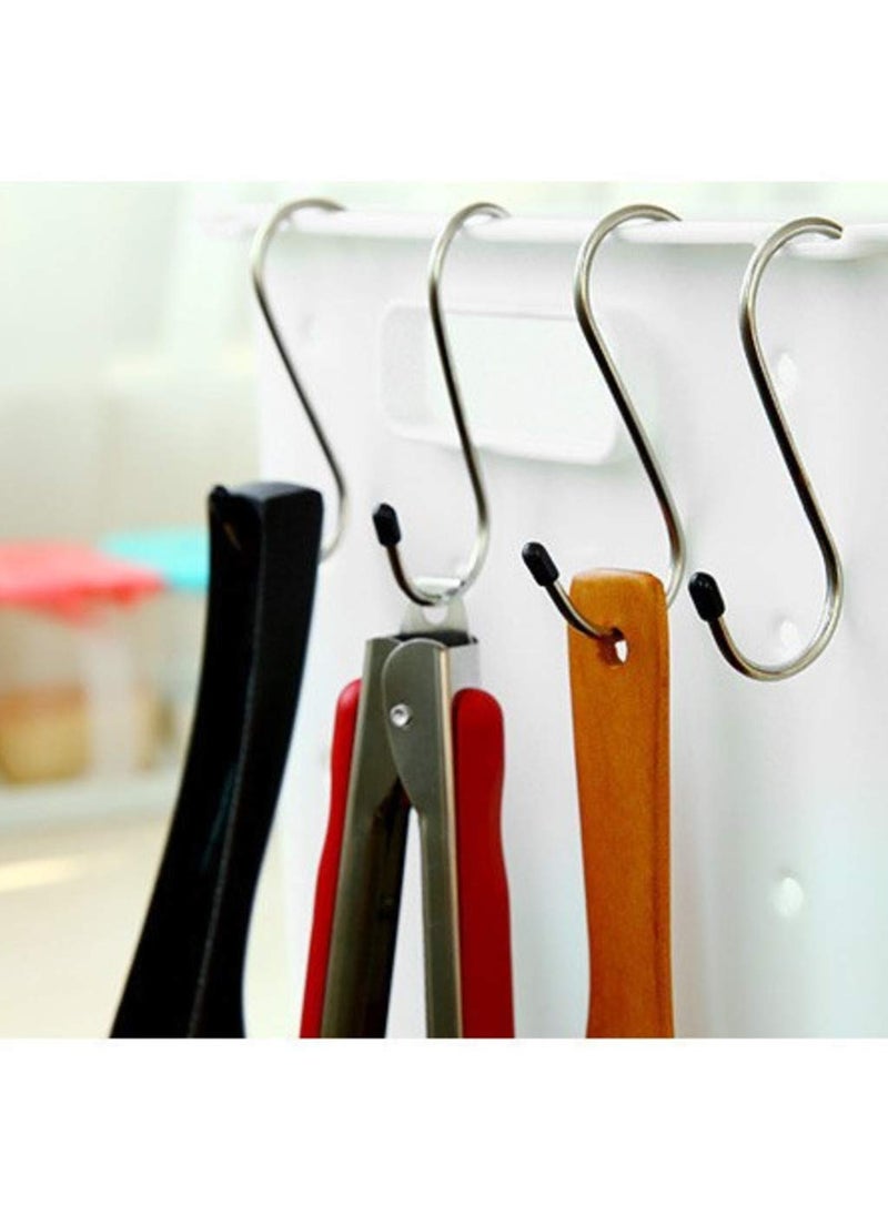 pepplo pepplo Heavy Duty S Hooks Stainless Steel S Shaped Hooks for Hanging Kitchenware Pan Pots Utensils Closet Clothes Bags Towels Plants Kitchen Hooks Hanger 3 inchSilver 12PCS  - Image 5