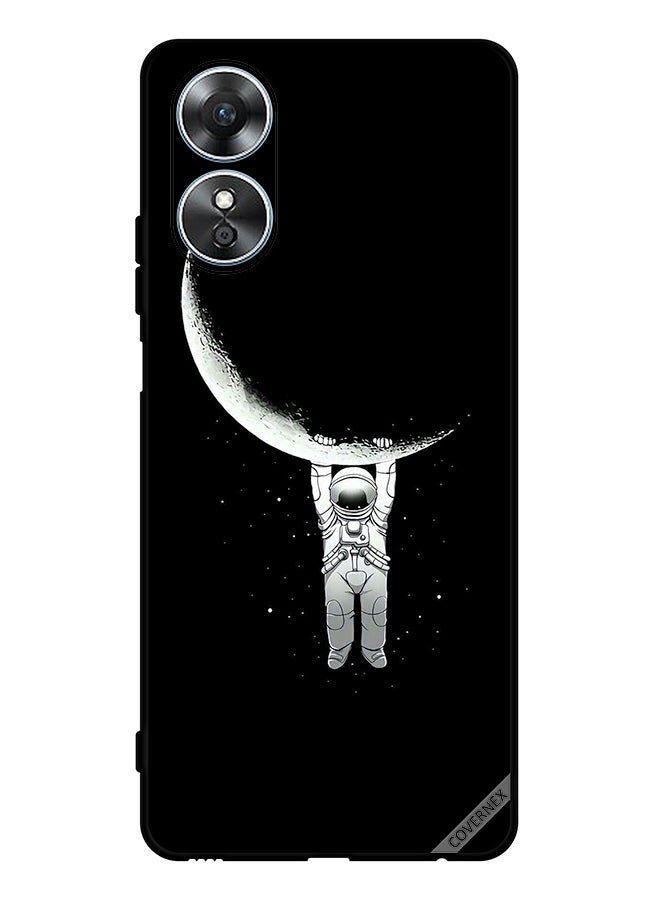 Covernex Protective Case Cover For Oppo A17 Astronaut Hanging On Moon Photographic Print - Image 1