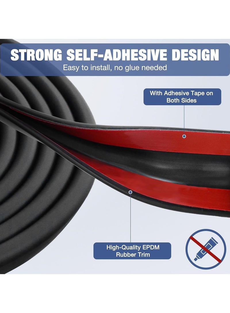 RATSAW Rubber Edging Trim 6 M Self Adhesive U Shaped Rubber Edging Car Door Edge Protector Rubber Seal Glass Edge Trim Sheet Metal Edging Strip Rubber Edge Protection - Image 2