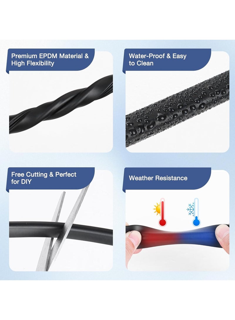 RATSAW Rubber Edging Trim 6 M Self Adhesive U Shaped Rubber Edging Car Door Edge Protector Rubber Seal Glass Edge Trim Sheet Metal Edging Strip Rubber Edge Protection - Image 4