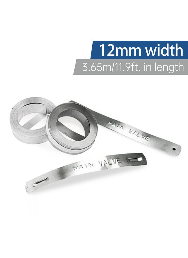 Generic Aluminum 3D Manual Embossing Tape Self-Adhesive Metal Label Maker Refill Compatible with DYMO Label Makers M1011/M11 - 1 Roll 12mm*3.65m  - Image 5