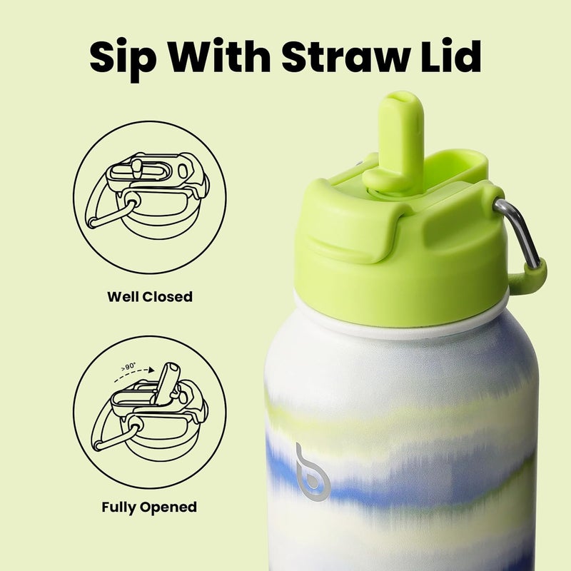 BOTTLE BOTTLE Insulated Water Bottle with Pill Box, 900ml Stainless Steel Sports Water Bottle (Mist) - Image 3