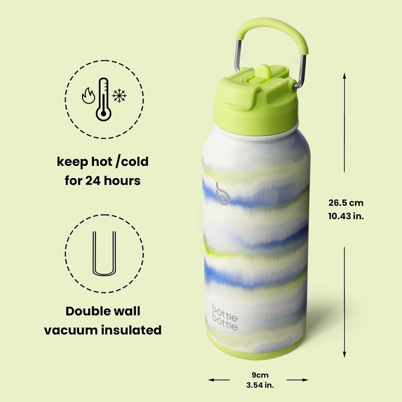 BOTTLE BOTTLE Insulated Water Bottle with Pill Box, 900ml Stainless Steel Sports Water Bottle (Mist) - Image 5