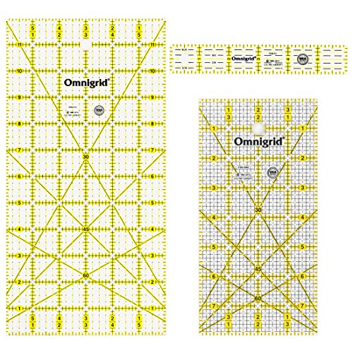 Omnigrid Rectangle Quilting Ruler Value Pack 1x6 4x8 6x12