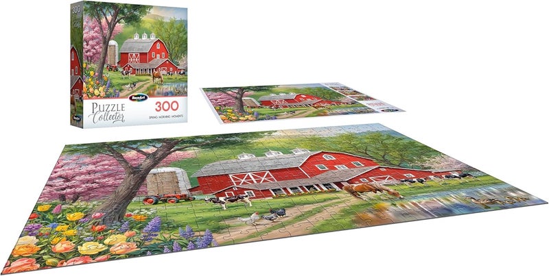 Rose Art RoseArt - Puzzle Collector - Spring Morning Moments 300 Piece Jigsaw Puzzle for Adults - Farm Landscape - Image 3