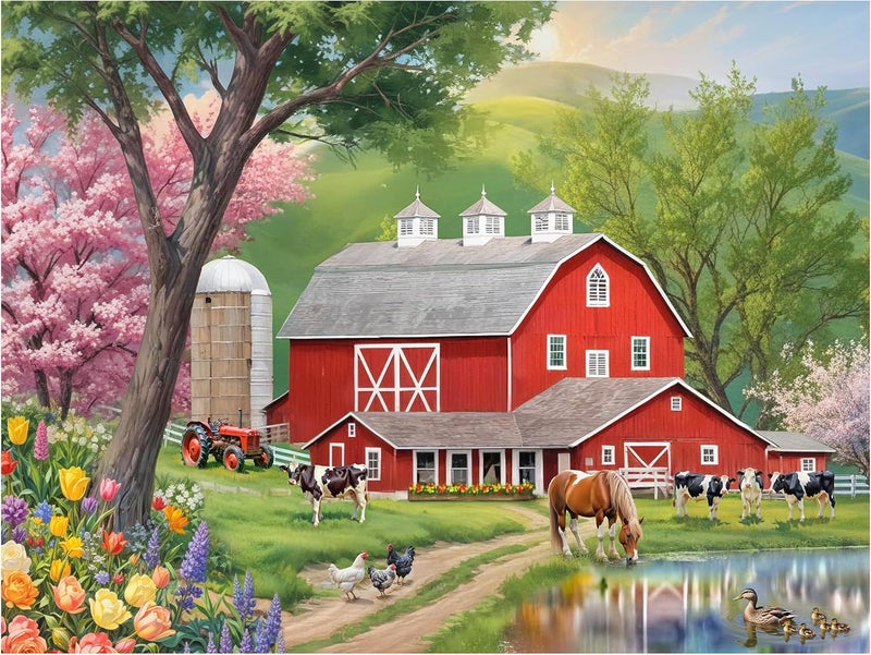 Rose Art RoseArt - Puzzle Collector - Spring Morning Moments 300 Piece Jigsaw Puzzle for Adults - Farm Landscape - Image 2