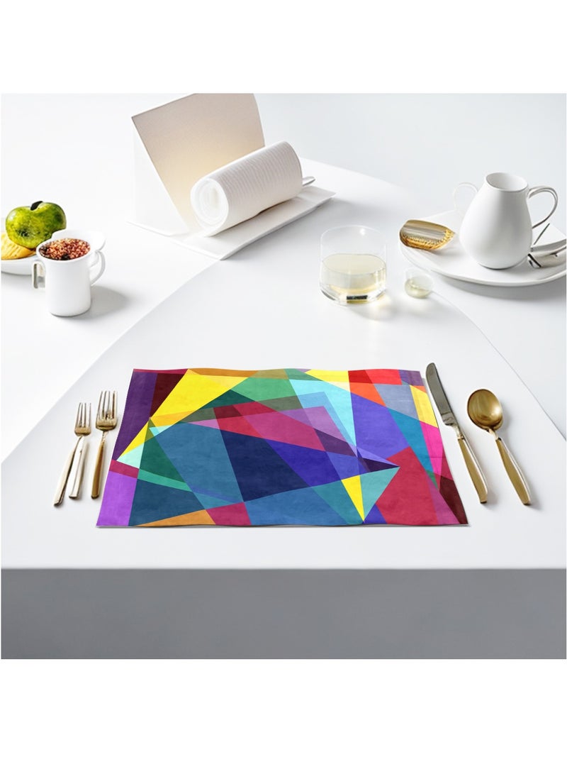 RIZARIES Colorful Geo Abstract Table Mats - Image 1