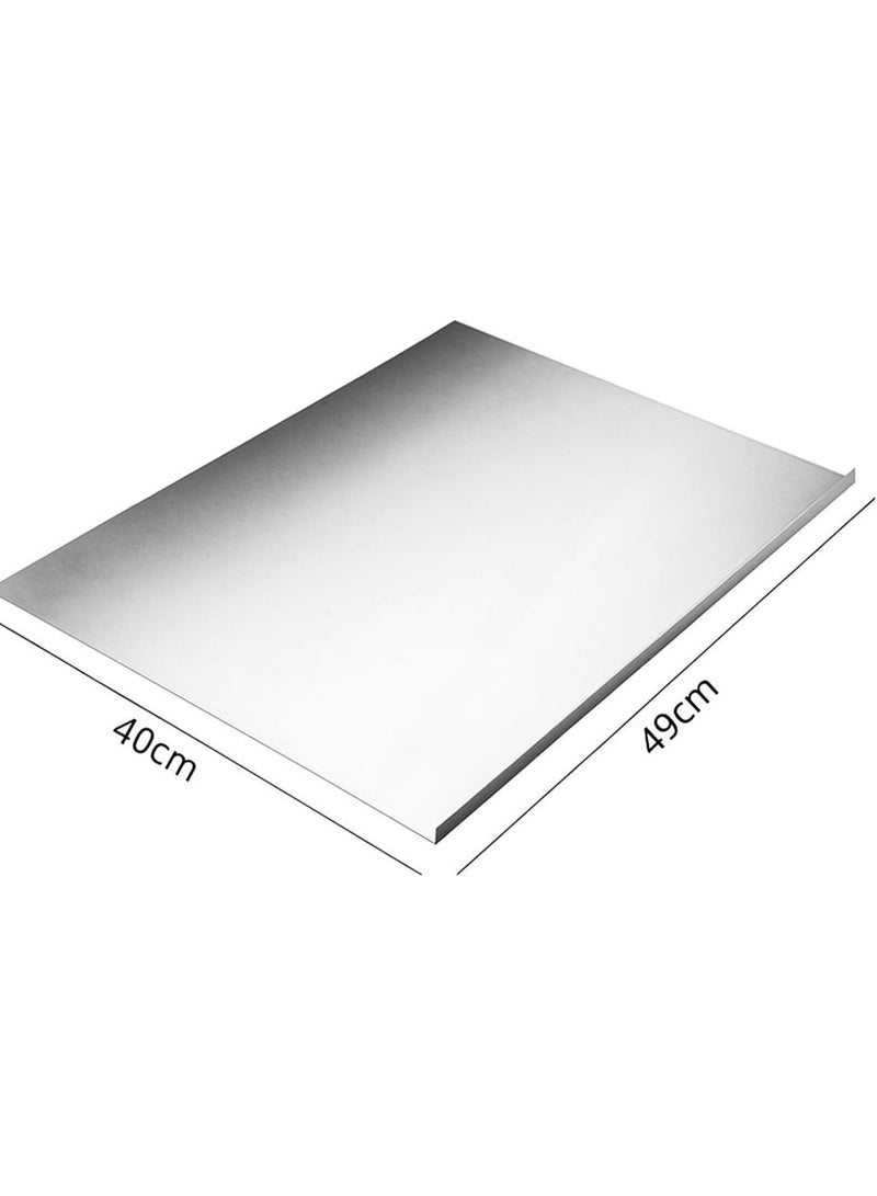 Large Stainless Steel Cutting Board with Counter Lip– Non-Slip Pastry Board - Image 2