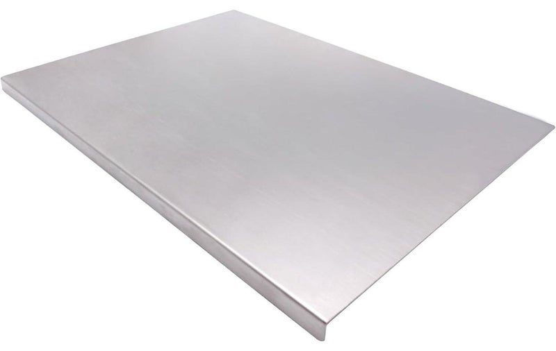 Large Stainless Steel Cutting Board with Counter Lip– Non-Slip Pastry Board - Image 1